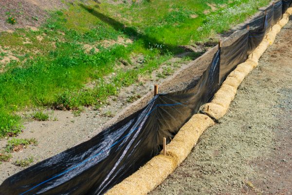 Straw Wattle Installation in Plano